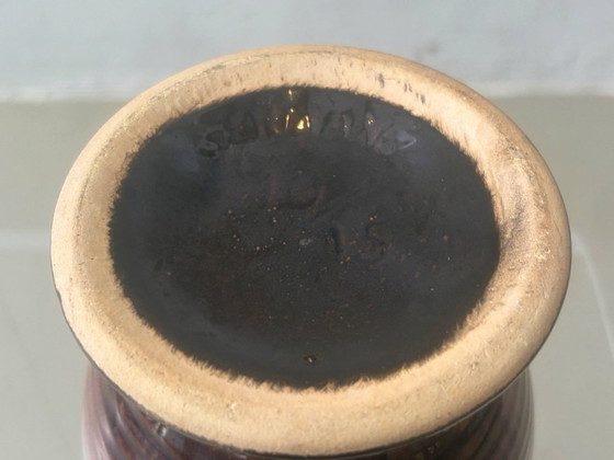 Vintage Ceramic Handled Vase by Bay Model 92-15 (photo 11 of 12)