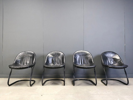 Image 1 of Gastone Rinaldi Esszimmerstühle „Pascale“, 1970er Jahre – 4er-Set