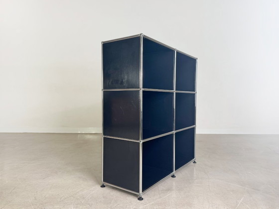 Image 1 of Credenza originale USM Haller 2x3 con cassetti e ripiano, colore nero.