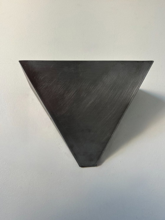 Image 1 of Coppia di applique vintage, metallo spazzolato, Francia 1970.