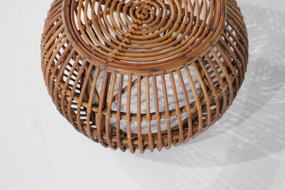 Image 1 of Sgabello vintage in rattan e vimini, Italia, anni '60.
