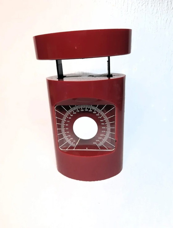 Image 1 of (W004) Set per l'elaborazione della posta da ufficio ARLAC vintage - Design retrò rosso bordeaux degli anni '70/'80