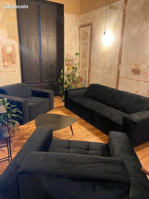 Christian Lacroix bank en twee fauteuils set