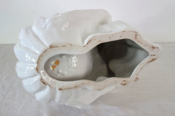 Image 1 of Vintage handcrafted ceramic plant pot, Italy