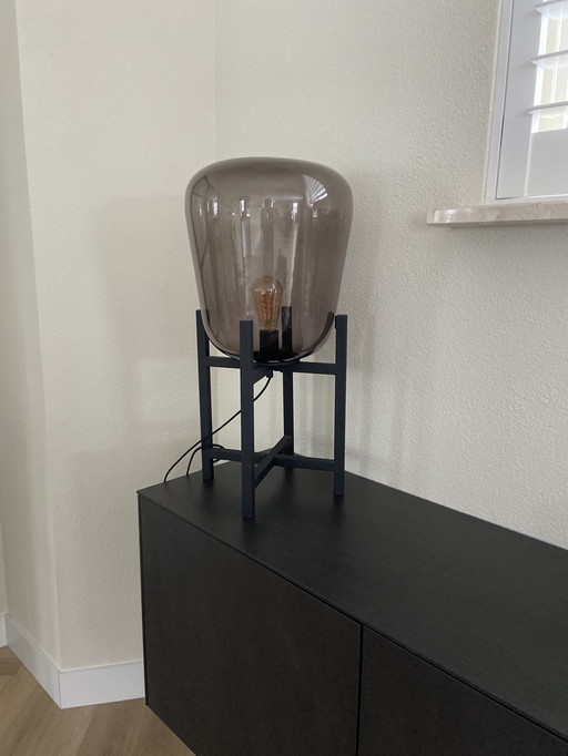 Lámpara de tafel Mooie con cristal de rook 