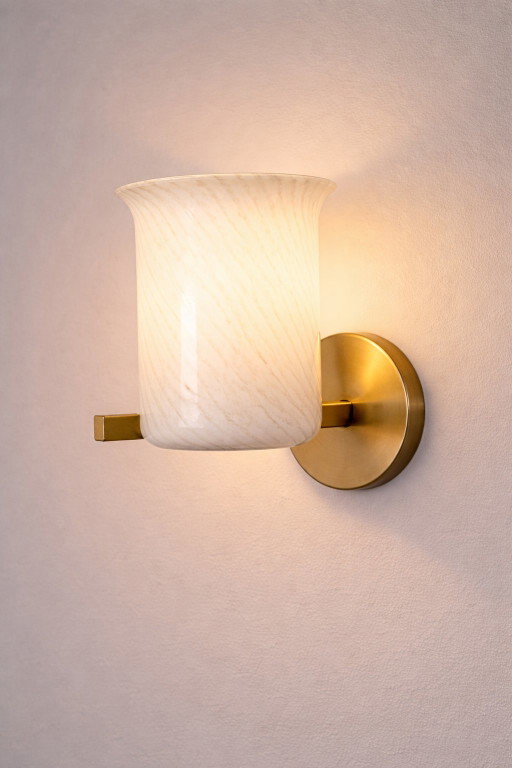 Murano Swirl Wandlamp – wandlampen, Metal, Murano Glass, Vintage