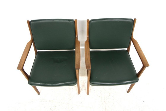 Poltrone di Karl-Erik Ekselius, Svezia, anni '60, Set di 2, Pelle (foto 3 di 7)