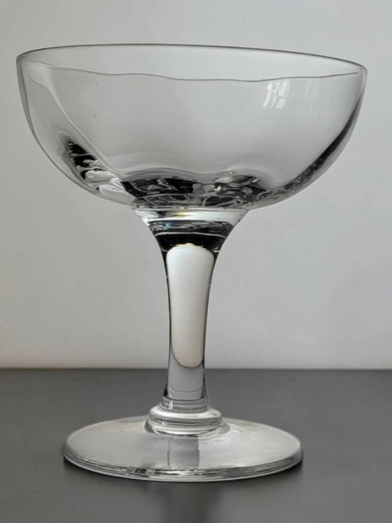 6 champagne coupes – Glass & Decanter, Crystal, Glass, Art Deco (photo 4 of 7)