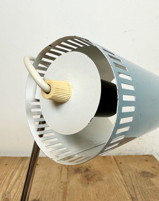 Image 1 of Vintage blauwe tafellamp, jaren 60