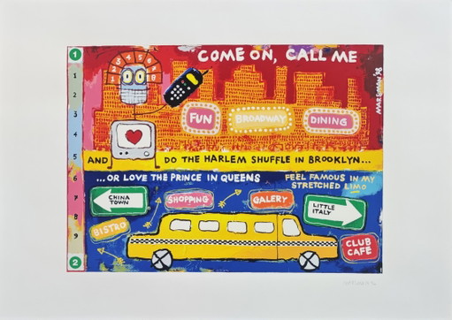 "Come on call me" zeefdruk Jean Paul Marsman 1998 8/30