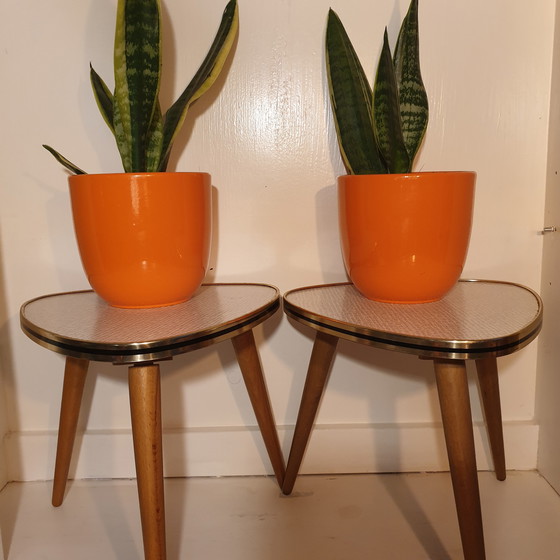 Image 1 of Table à plantes des années 1950, table d'appoint, design rétro vintage