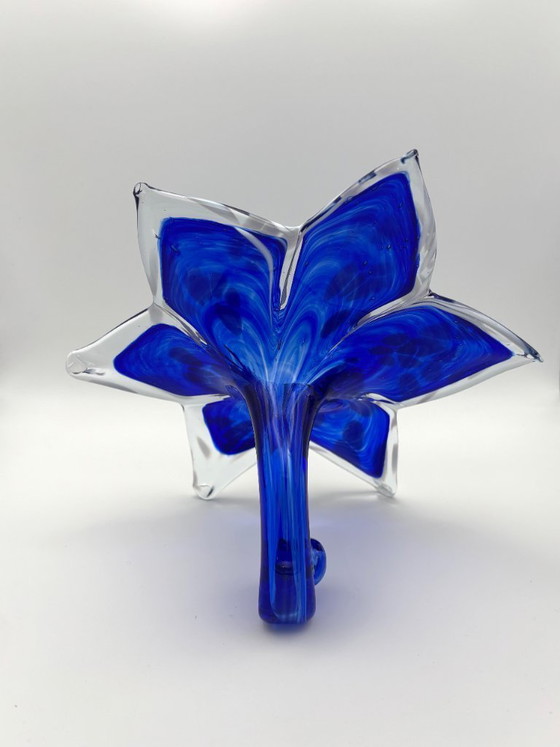 Image 1 of Paire de fleurs en verre artistique, fabriquées à la main en Italie selon la tradition vénitienne de Murano, 20 x 20 x 10 cm