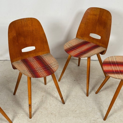 Tatra Nabytok eetkamerstoelen, jaren 60 – set van 4