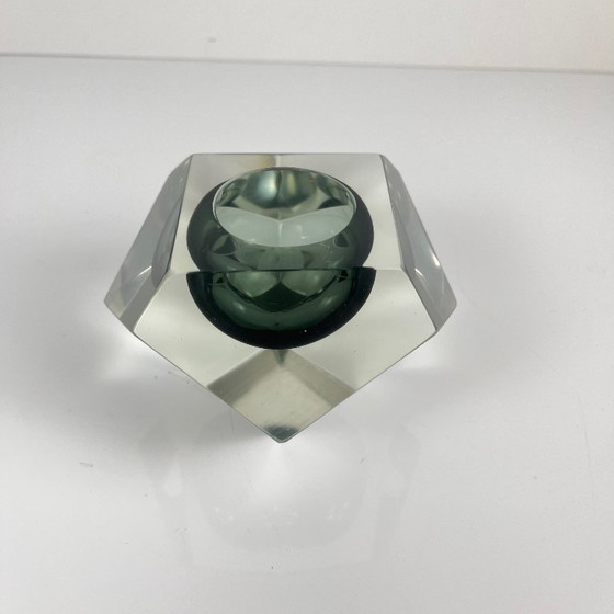 Image 1 of Cenicero/bandeja para joyas Sommerso de cristal de Murano, forma de diamante, Italia, 1970.