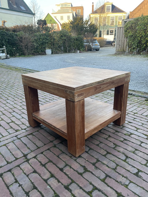 Image 1 of Mesa de centro de teca + mesa auxiliar