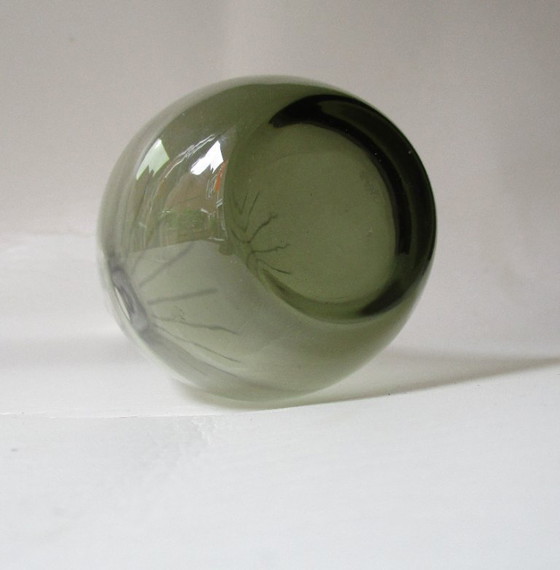 Image 1 of Jarrón soplado a boca con borde de plata 925, Wilhelm Binder, circa 1930 (alemán).