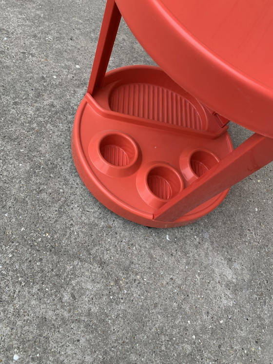 Carrello bar italiano Mid-Century in plastica rossa, anni '70 – Carrelli bar, Italian Design (photo 6 of 10)
