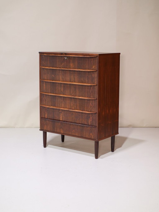 Grande commode en bois de rose danoise vintage