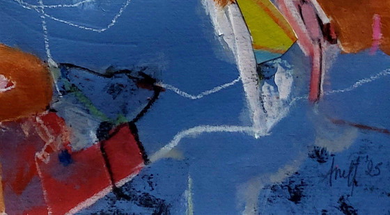 Image 1 of COLLAGE - Qui a laissé sortir le chien ? Technique mixte, 50 x 70 cm