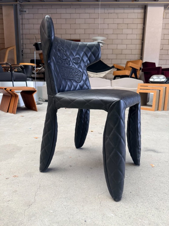 Silla Moooi Monster de Marcel Wanders, Sillas de comedor, Cuero, Negro (foto 7 de 12)