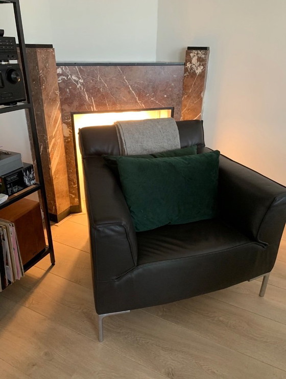 Design on Stock, Bloq Poltrona, Roderick Vos, pelle marrone scuro. – Poltrone, Leather, Metal (photo 4 of 5)