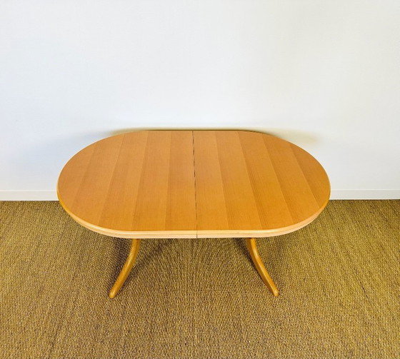 Image 1 of Table à manger vintage ovale extensible, 1960