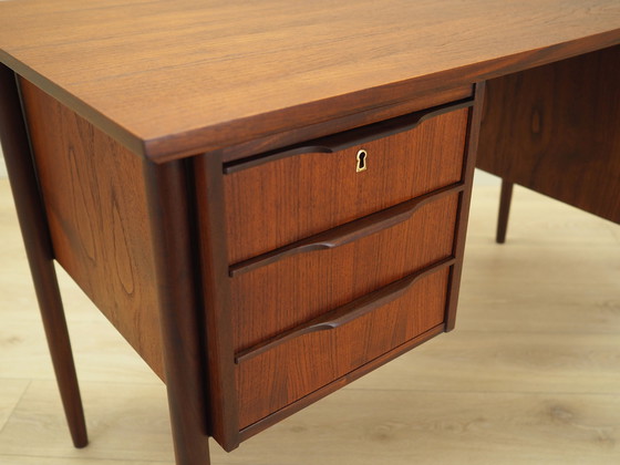 Image 1 of Teakholz-Schreibtisch, Dänisches Design, 1970er Jahre, Produktion: Dänemark