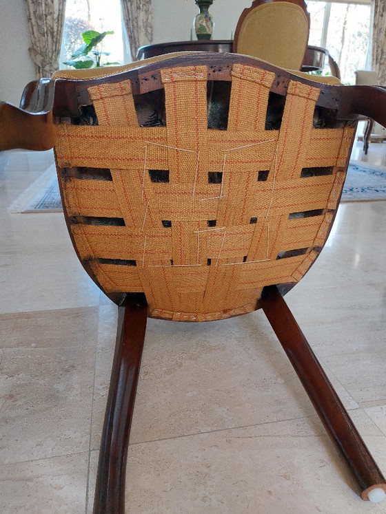 Antique Biedermeier Dining Chairs – Biedermeijer, Velvet, Wood (photo 5 of 5)