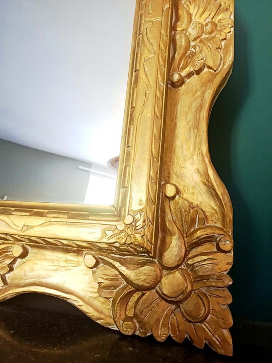 Image 1 of Large mirror in gilded wood
