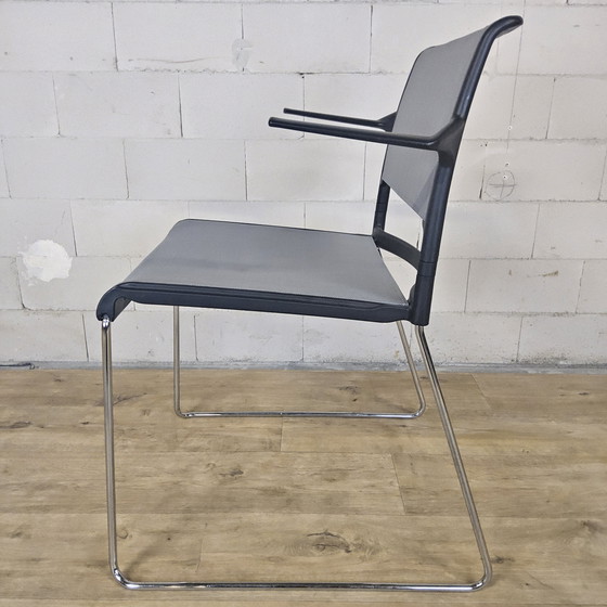 Image 1 of 2x sedia Wilkhahn Aline 230 con braccioli (impilabile) sedie di design / sedie da ufficio / sedie da sala da pranzo