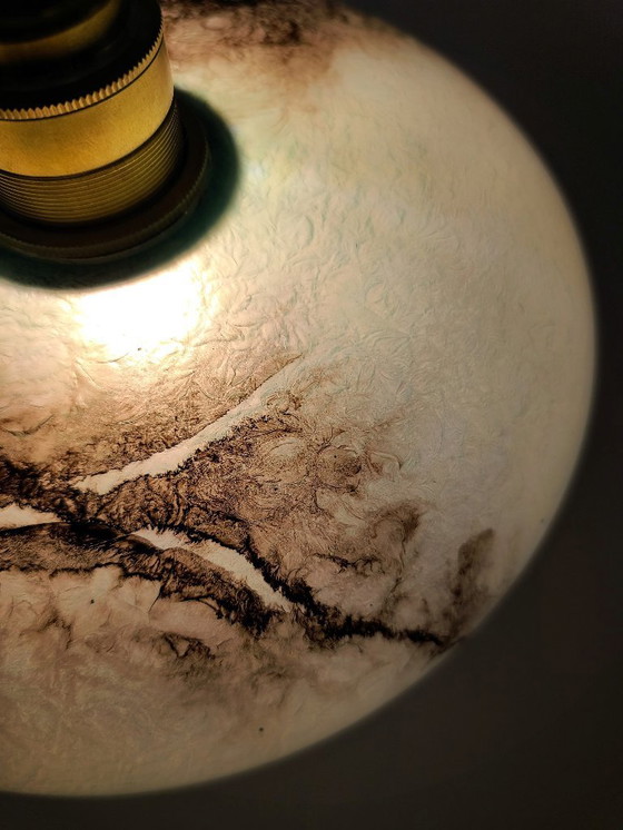 Image 1 of Lampada a sospensione vintage Art Déco in vetro marmorizzato - Germania