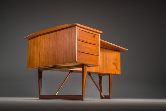 Image 1 of  Mid-Century Boomerang Desk in Teak by Peter Løvig Nielsen, Denmark, 1960s