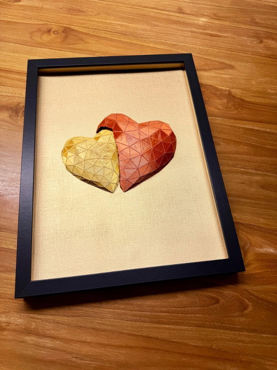 Image 1 of Geometric Heart Wall Art | 3D Printed PLA Sculpture