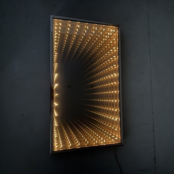 Image 1 of Infinity wall mirror illuminated mirror 1970-80's