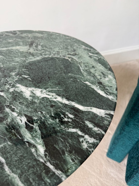Image 1 of Knoll Saarinen table ronde marbre verdi alpi