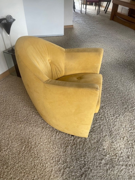 Fauteuil Carabas authentique Leolux – Jaune ocre