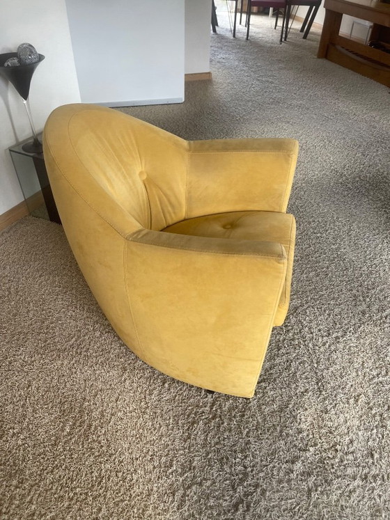Image 1 of Fauteuil Carabas authentique Leolux – Jaune ocre