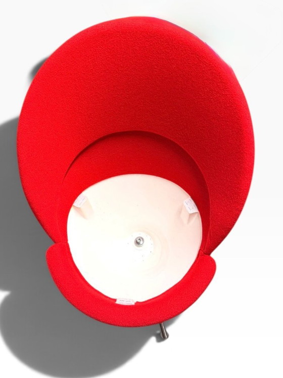 Pair of Cone Chair Armchairs by Verner Panton for Vitra, red fabric – Textile (photo 11 of 12)