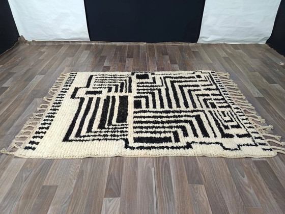 Handgefertigter Wollteppich Marokko 3 x 2 m – Teppiche & Läufer, Wool (photo 5 of 13)