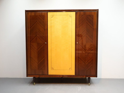 Armadio vintage | Anni '60 | Impiallacciatura in legno bicolore