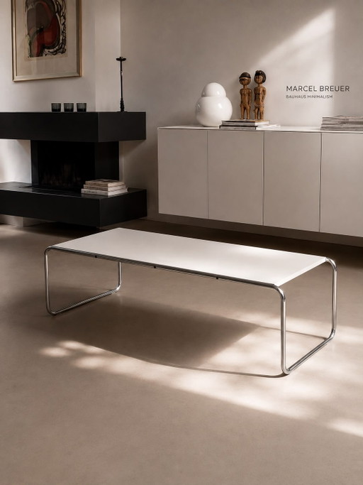Mesa de centro Laccio de Marcel Breuer para Knoll Studios – salontafels, Chrome