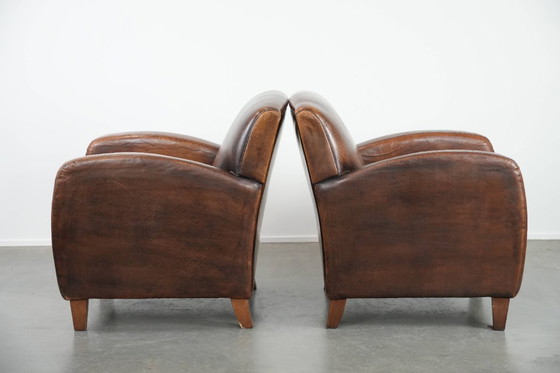 Image 1 of 2x Vintage Sheepskin Armchair