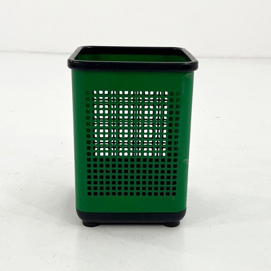 Image 1 of Poubelle perforée verte de Neolt, années 1980