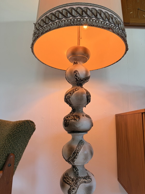 Image 1 of Vintage XL Keramieken Bubble Vloerlamp, Kaiser Leuchte ‘60