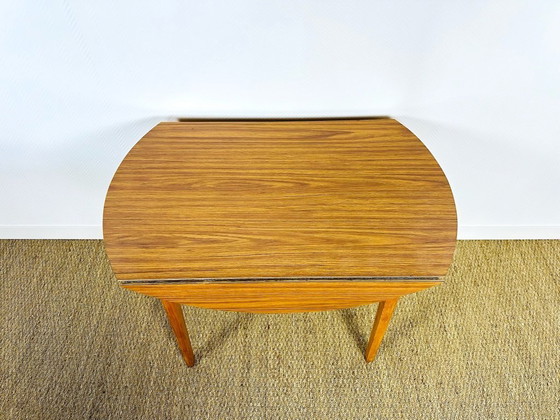 Image 1 of Table de salle à manger ronde vintage pliante, 1970