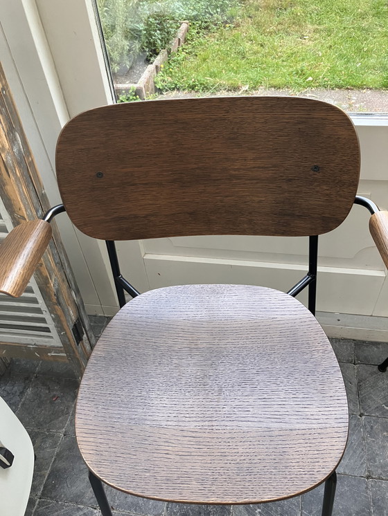 Image 1 of 2x Audo Copenhagen Co Eetkamerstoel Met Arm Eiken Zwart