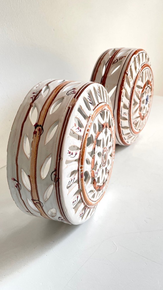 Image 1 of Applique artisanale CéRAMIQUE CENTRE BLEU