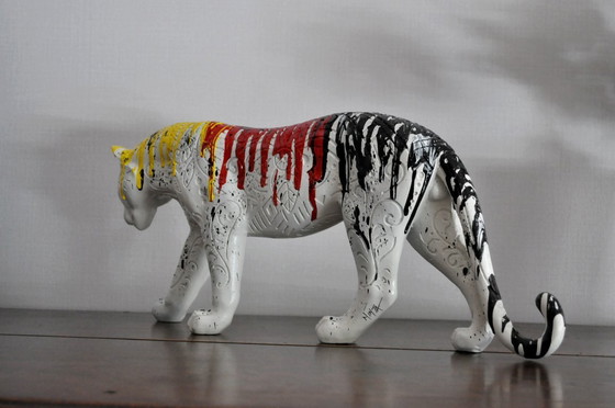 Image 1 of Scultura - Pantera - Pezzo unico 1/1 - Tecnica mista - Ninjared (rif. 3163)