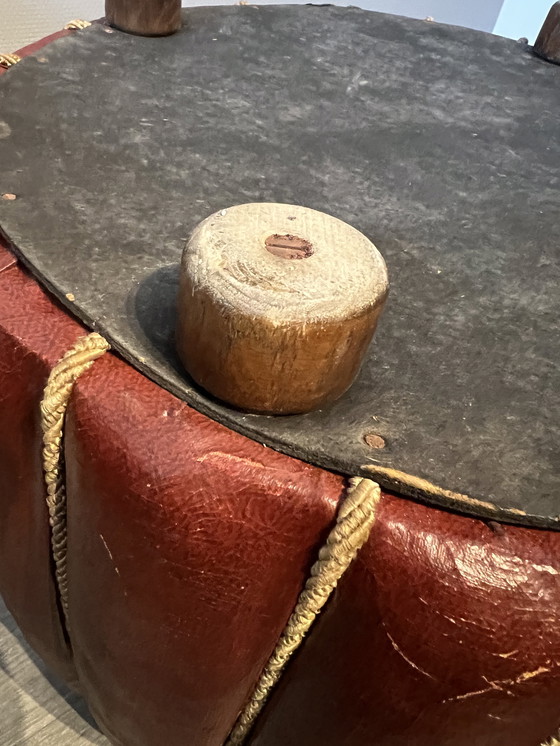 Image 1 of Circo vintage opberg poef zitzetel voetenbank jaren 50 60