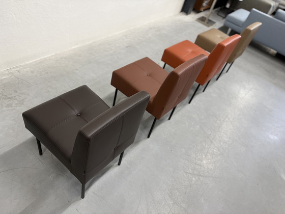 Image 1 of 4 Gelderland 7714 Button Stuhl Leder Design Stuhl